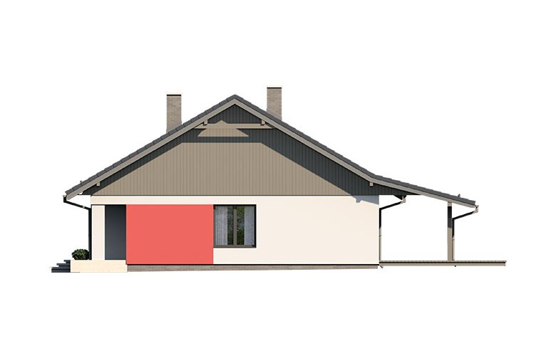 Projekt domu jednorodzinnego Celio - elewacja 3