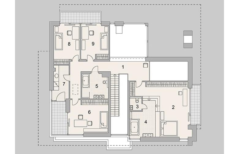 Projekt domu szkieletowego LK&1276 - piętro