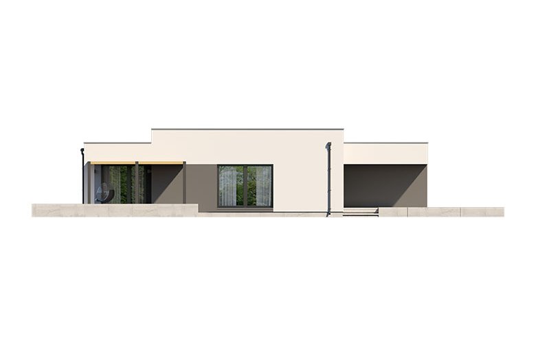 Projekt domu jednorodzinnego Atos - elewacja 3