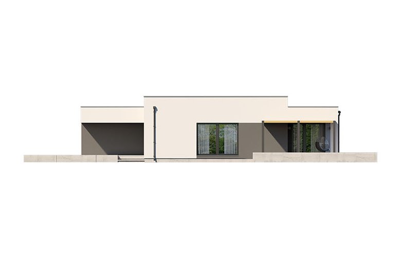 Projekt domu jednorodzinnego Atos - elewacja 3