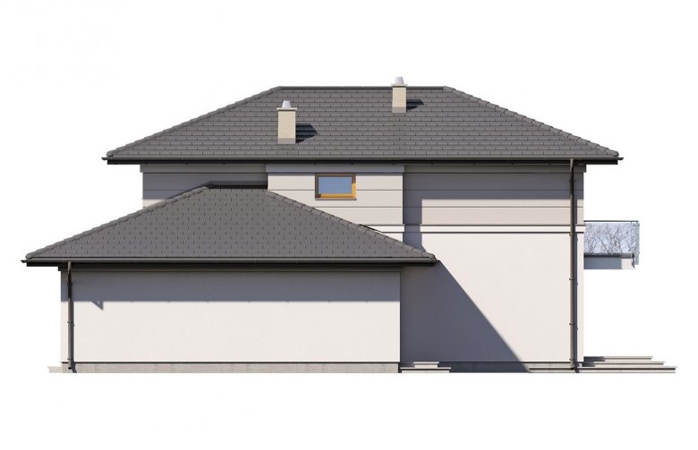 Projekt domu jednorodzinnego Karat 2 - elewacja 4