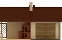 Projekt domu energooszczędnego G59 - Budynek garażowo - gospodarczy - elewacja 3