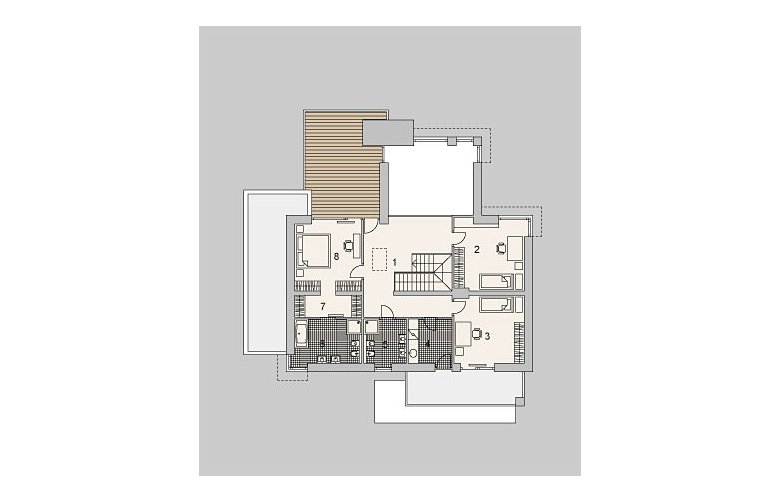 Projekt domu z poddaszem LK&903 - piętro