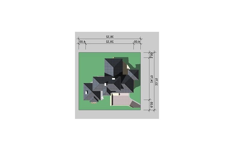 Projekt domu wolnostojącego LK&40 - Usytuowanie - wersja lustrzana