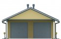 Projekt domu energooszczędnego G30 - Budynek garażowy z wiatą - elewacja 1