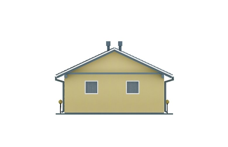 Projekt domu energooszczędnego G30 - Budynek garażowy z wiatą - elewacja 4