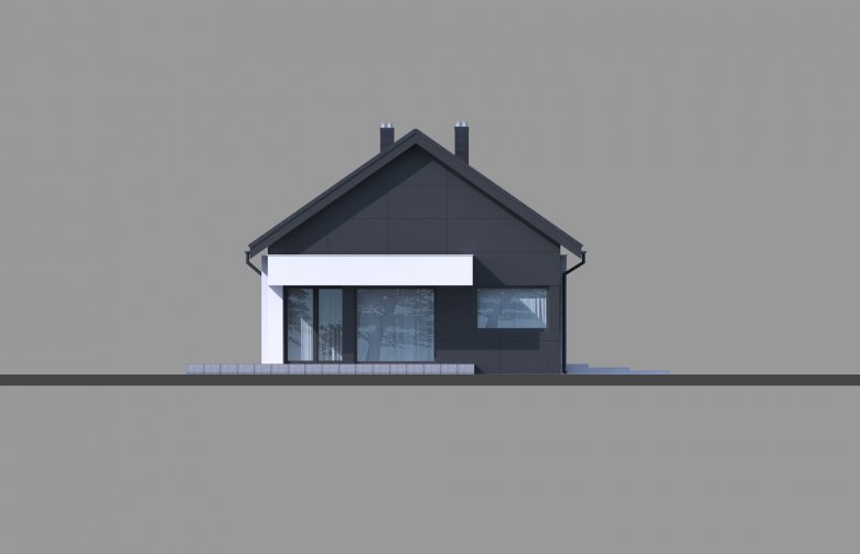 Projekt domu jednorodzinnego Homekoncept 44 - elewacja 4