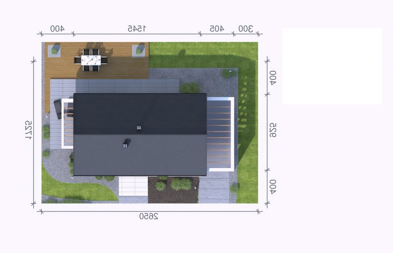 Projekt domu jednorodzinnego Homekoncept 44 - Usytuowanie - wersja lustrzana