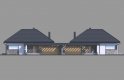 Projekt domu bliźniaczego Homekoncept 42B - elewacja 3