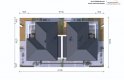 Projekt domu bliźniaczego Homekoncept 42B - usytuowanie - wersja lustrzana