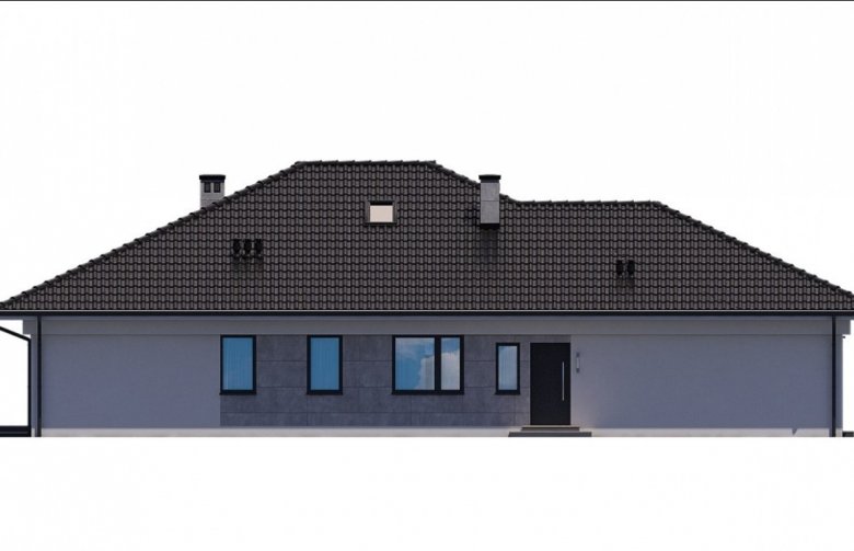 Projekt domu jednorodzinnego Ka23 T - elewacja 2