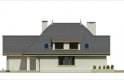 Projekt domu jednorodzinnego POZIOMKA b (z pojedynczym garażem) - elewacja 2