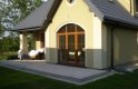 Projekt domu jednorodzinnego POZIOMKA b (z pojedynczym garażem) - wizualizacja 3