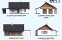 Projekt domu letniskowego BARBADOS 3B z wiatą - elewacja 1