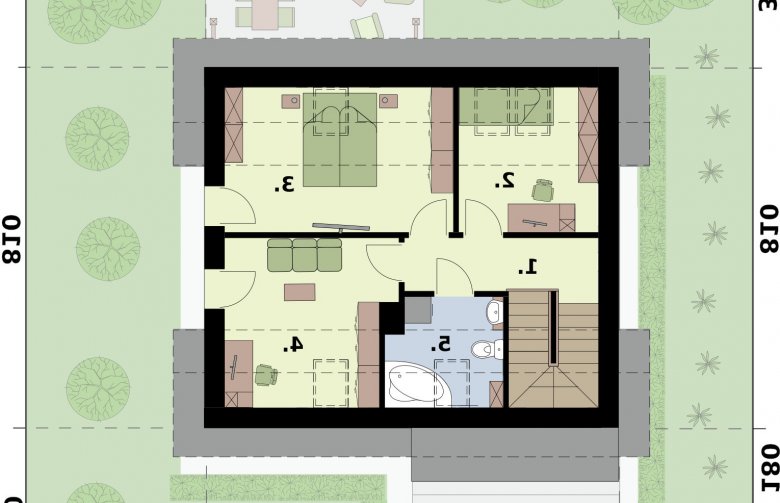 Projekt domu jednorodzinnego SEVILLA 3 - rzut poddasza