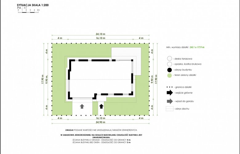 Projekt domu z poddaszem PióroArchitekci - 11 - Usytuowanie
