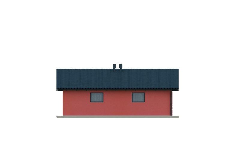 Projekt domu energooszczędnego G32 - Budynek garażowy - elewacja 4