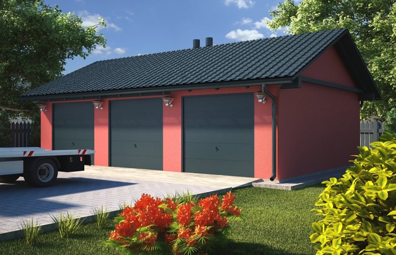 Projekt domu energooszczędnego G32 - Budynek garażowy