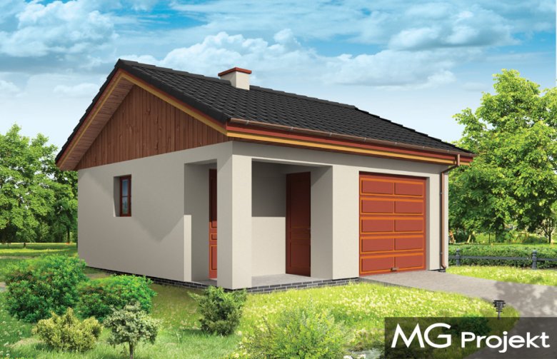 Projekt domu energooszczędnego Garaż BG01 (426)