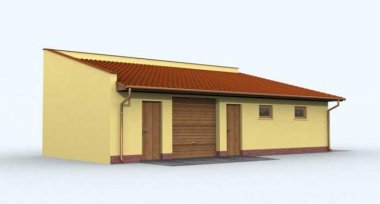 Projekt domu G128 garaż trzystanowiskowy