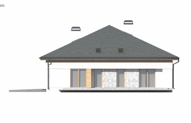Projekt domu jednorodzinnego Z51 - elewacja 2