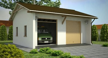 Projekt domu G48 - Budynek garażowy