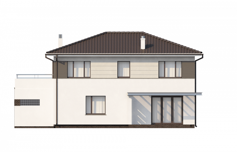 Projekt domu piętrowego Zx26 - elewacja 3