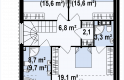 Projekt domu bliźniaczego Zb4 (cena za jeden segment) - rzut poddasza