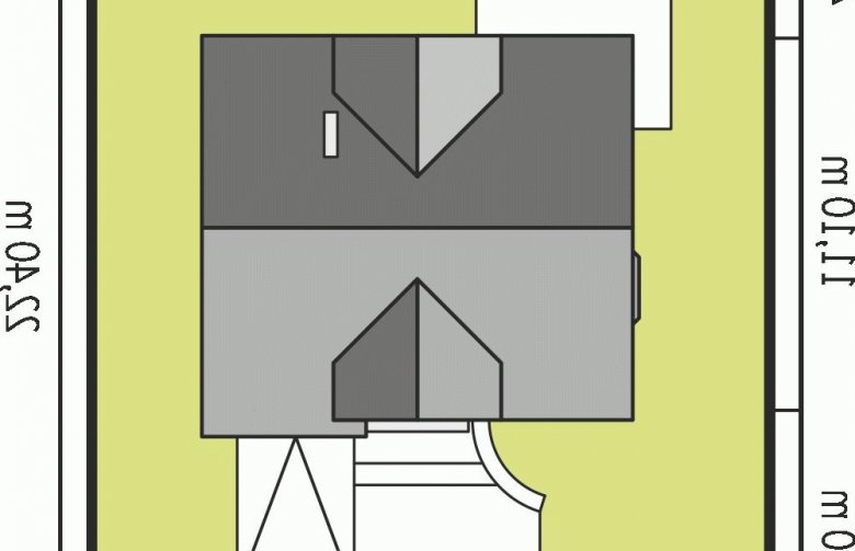 Projekt domu z poddaszem Jolka G1 - Usytuowanie - wersja lustrzana