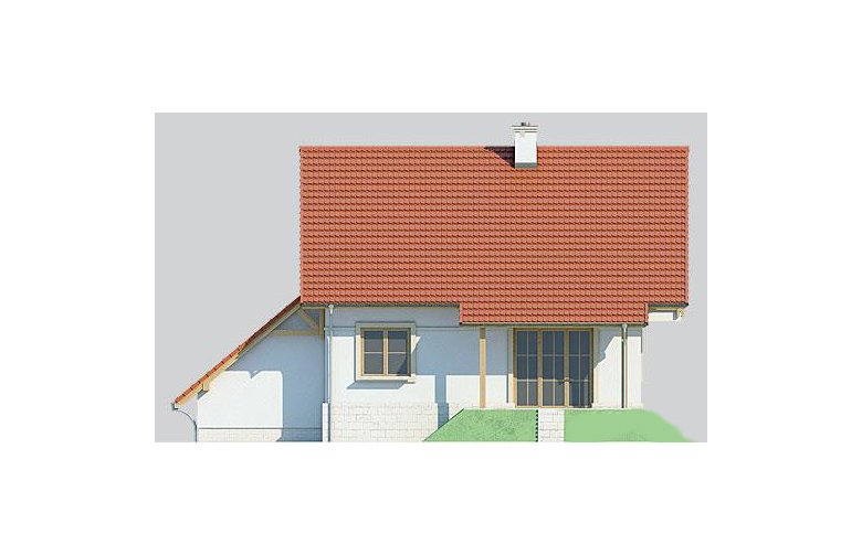 Projekt domu wolnostojącego LK&470 - elewacja 3