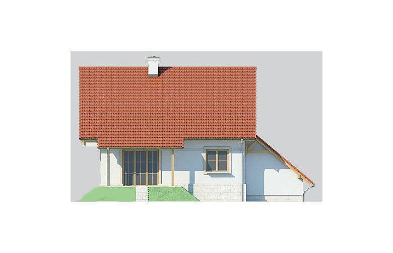 Projekt domu wolnostojącego LK&470 - elewacja 3