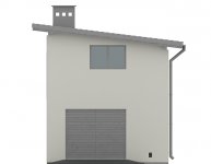 Elewacja projektu G107 - Budynek garażowo - gospodarczy  - 1 - wersja lustrzana