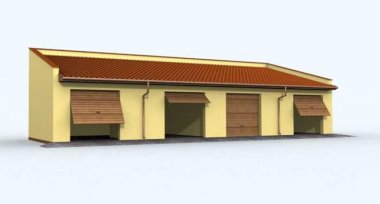 Projekt domu G92 garaż czterostanowiskowy