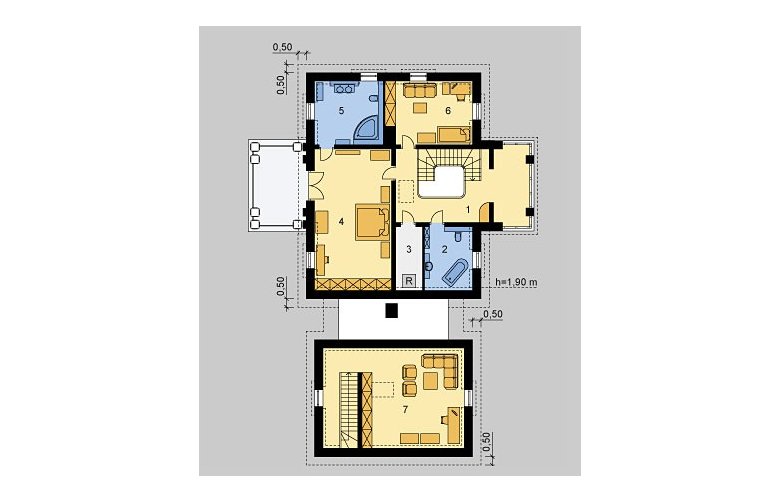 Projekt domu piętrowego LK&862 - poddasze