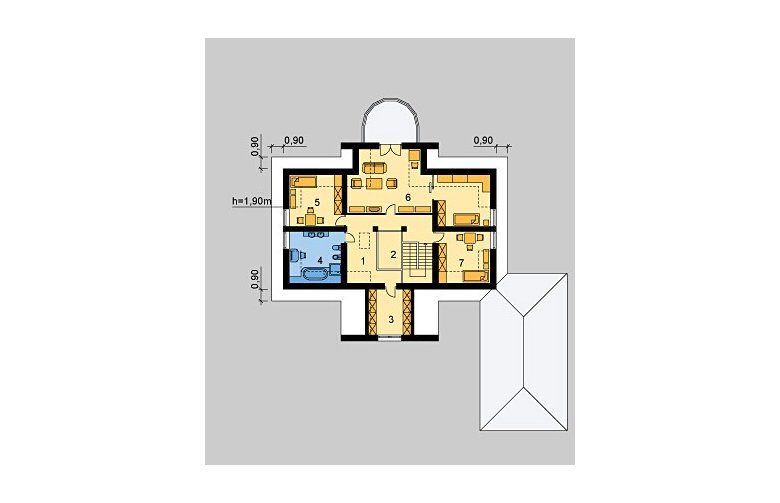 Projekt domu piętrowego LK&52 - poddasze