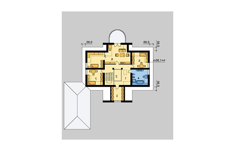 Projekt domu piętrowego LK&52 - poddasze