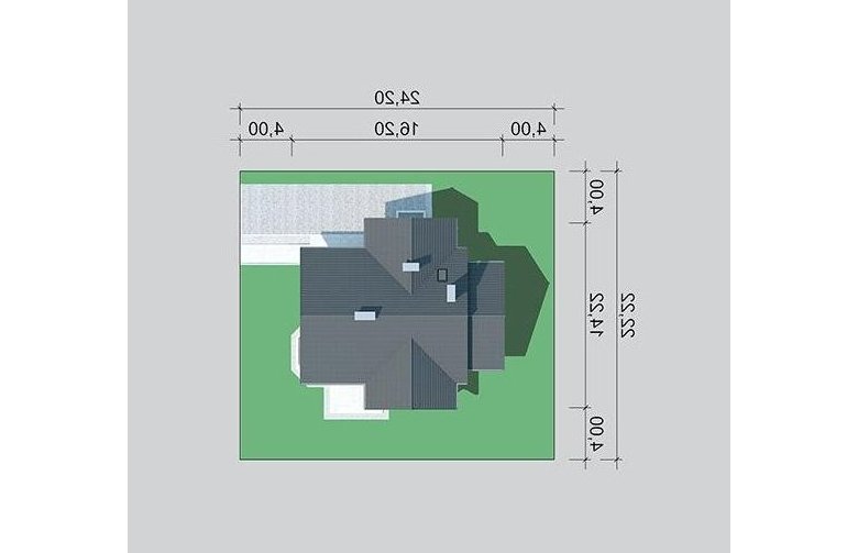 Projekt domu jednorodzinnego LK&134 - Usytuowanie - wersja lustrzana