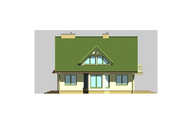 Projekt domu jednorodzinnego LK&135 - elewacja 2