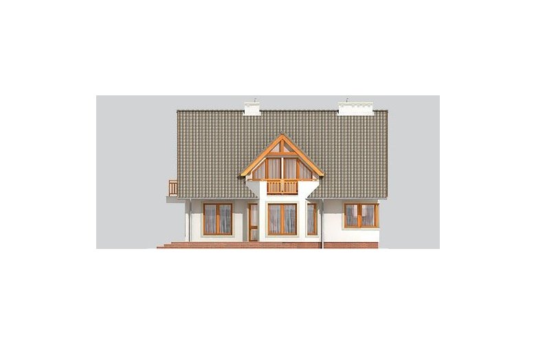 Projekt domu jednorodzinnego LK&139 - elewacja 3