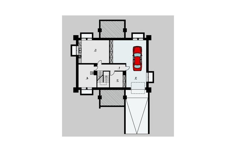 Projekt domu piętrowego LK&149 - piwnica