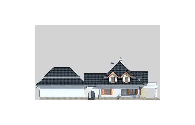 Projekt domu jednorodzinnego LK&939 - elewacja 3