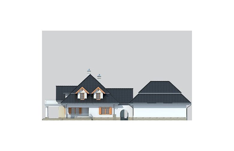 Projekt domu jednorodzinnego LK&939 - elewacja 3