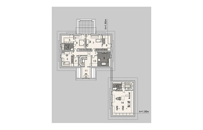 Projekt domu jednorodzinnego LK&939 - poddasze