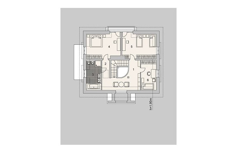 Projekt domu jednorodzinnego LK&917 - poddasze