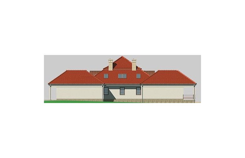 Projekt domu jednorodzinnego LK&175 - elewacja 4
