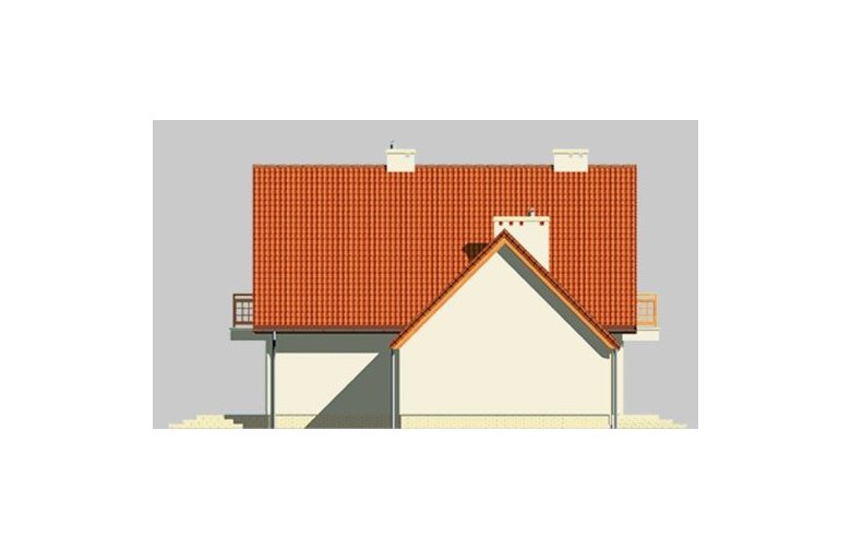 Projekt domu jednorodzinnego LK&182 - elewacja 4