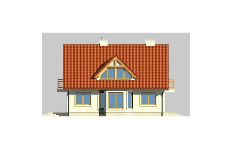 Projekt domu jednorodzinnego LK&182 - elewacja 2