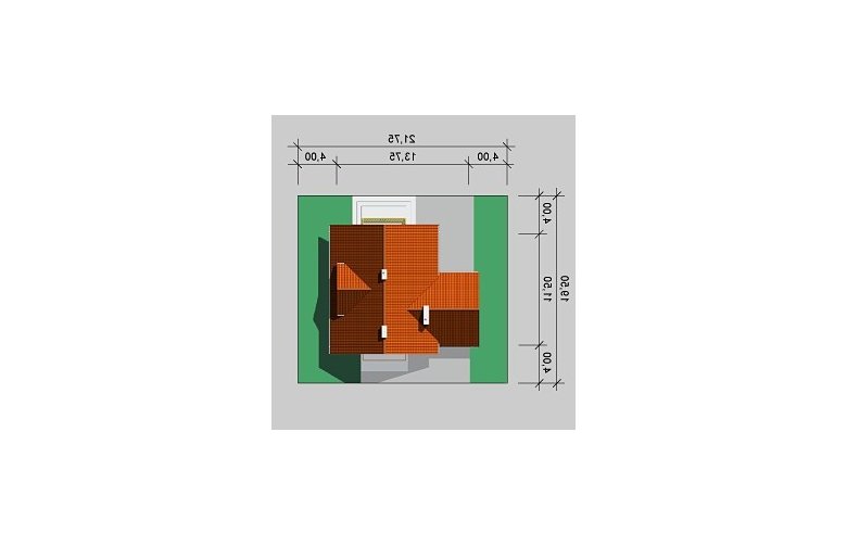 Projekt domu jednorodzinnego LK&182 - Usytuowanie - wersja lustrzana
