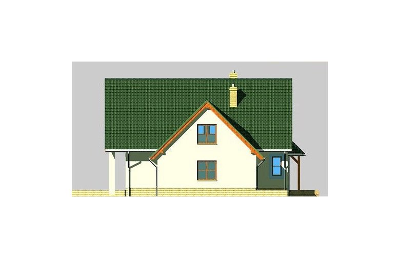 Projekt domu jednorodzinnego LK&201 - elewacja 4