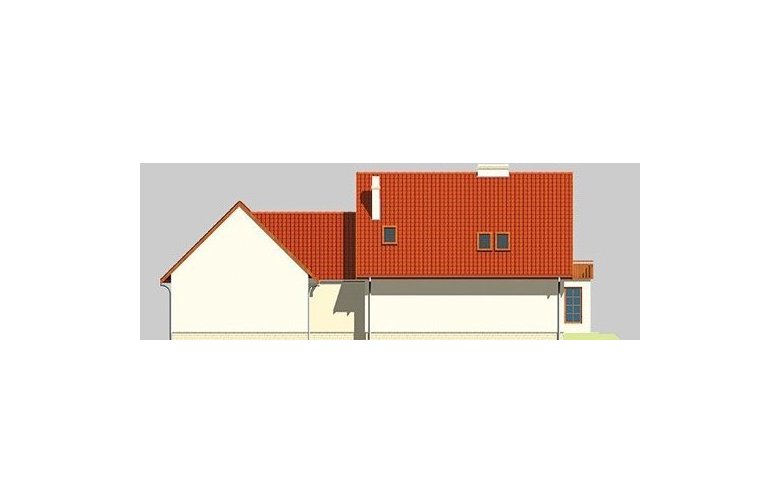 Projekt domu jednorodzinnego LK&212 - elewacja 3